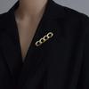 Premium Chain Geometric Brooch Women'S Niche High-End Suit Accessories Simple And Versatile Clothes Corsage Accessories
