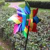 Plastic Windmill Colorful Garden Pinwheels Bird-Scaring Wind Spinner  Children