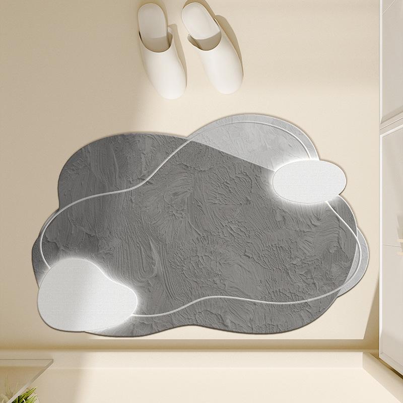 New Bathroom Absorbent Mat Light Luxury Advanced Sense Non-slip Mat Toilet Toilet Door Quick Drying Mat
