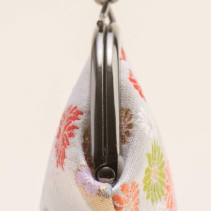 Kyoto Geibi-do Nishijin-ori 2.6-inch Gamaguchi Wallet Handmade Japanese Pattern Made in Japan (Aozakura)