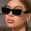 Женские солнцезащитные очки Trend Cat Eye Narrow Frame Chain Legs Sunglasses Women Vintage Small Square Men Sunglasses Outdoor UV400