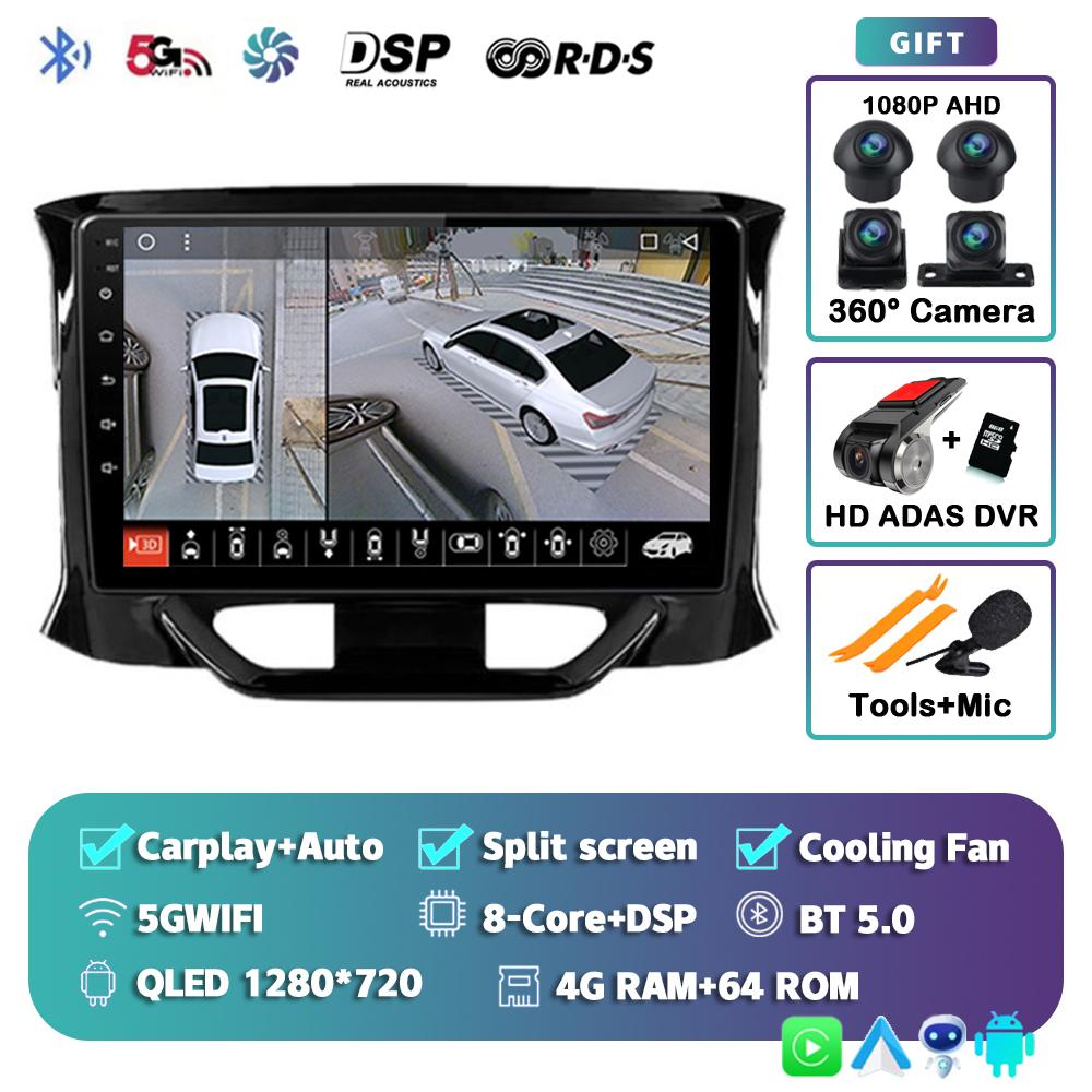 Android 14 Carplay Auto WIFI+4G Car Radio For LADA Xray X ray 2015-2019 Multimedia Video Player Navigation GPS Stereo 2din DVD