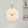 Wooden Wall Clock Decorative Creative, Nordic Round Ornament Silent for Living Room
