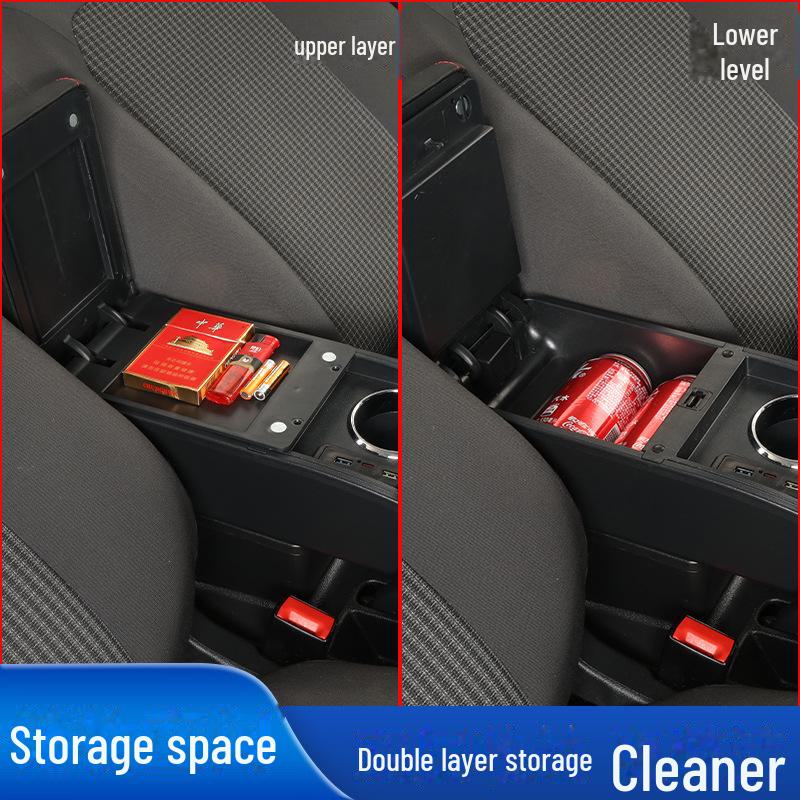 Adjustable Universal Car Armrest Box for Export, Overseas Use. Extends and Widens for Central Armrest.