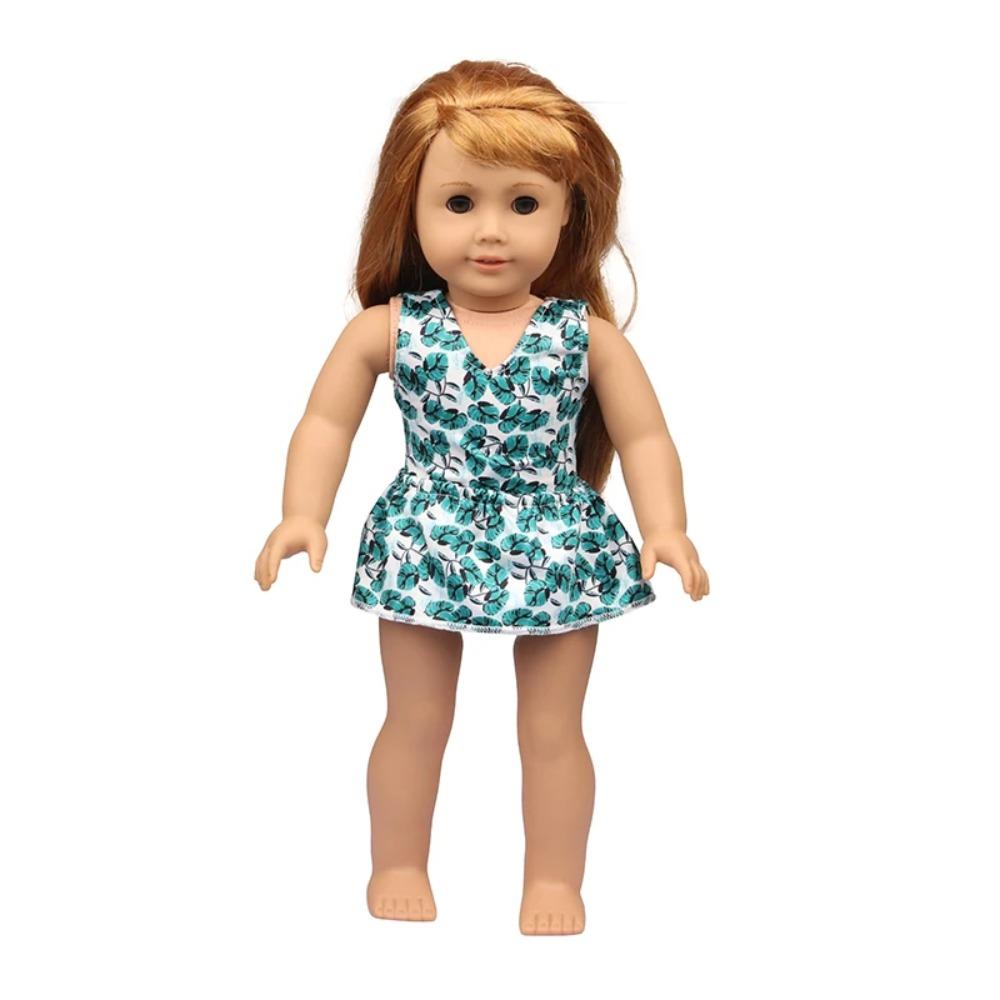 Toy Accessorie White Fashion Dress For 43 Cm Baby New Born Dolls For 18 Inch American Doll Toys For Girl's Gift