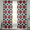 Покер Квадраты Пики Сердца Текстура Клетчатая Прозрачные Шторы для Гостиной Тюль для Окна Вуаль Пряжа Короткие Шторы Для Спальни