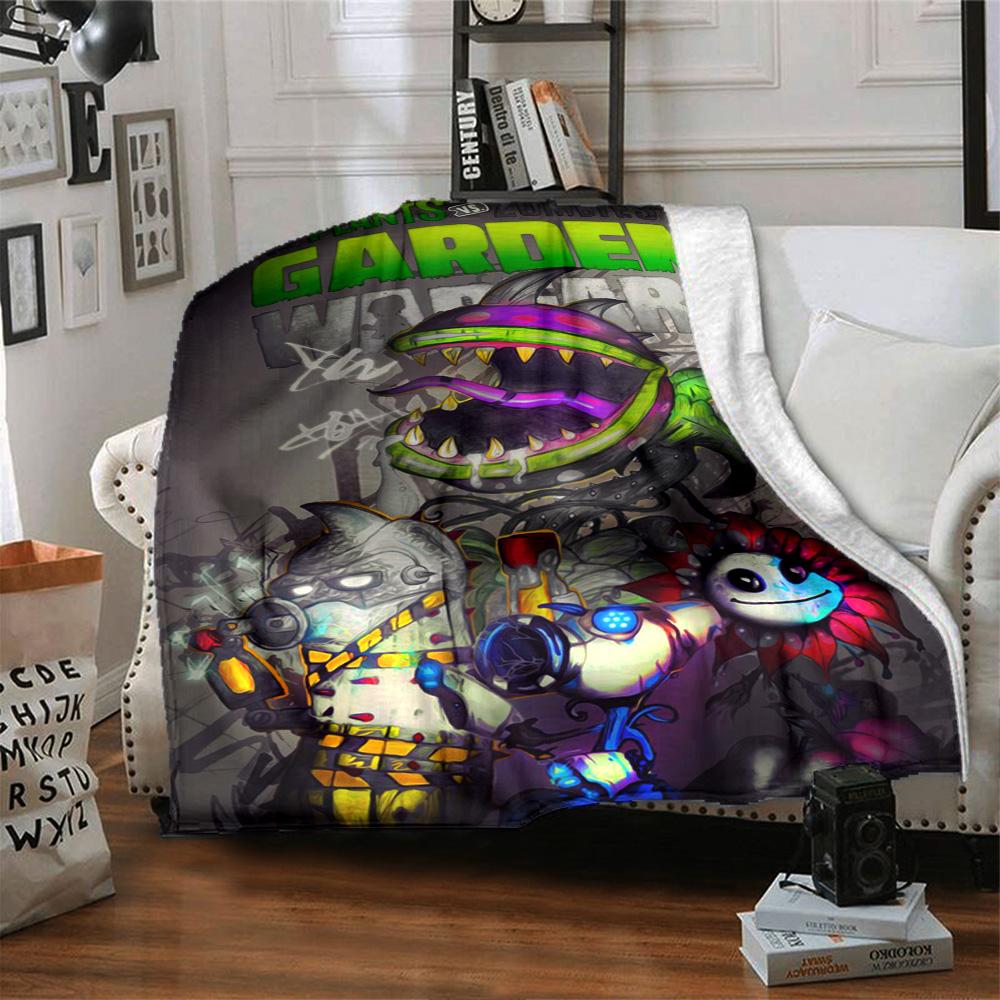 Plants Vs. Zombies Blanket Warmthful Decor Perfect for Sofa Office Chair Bedding for All Occasions Modern Ideal Gift for Friends Family Couples Picnic