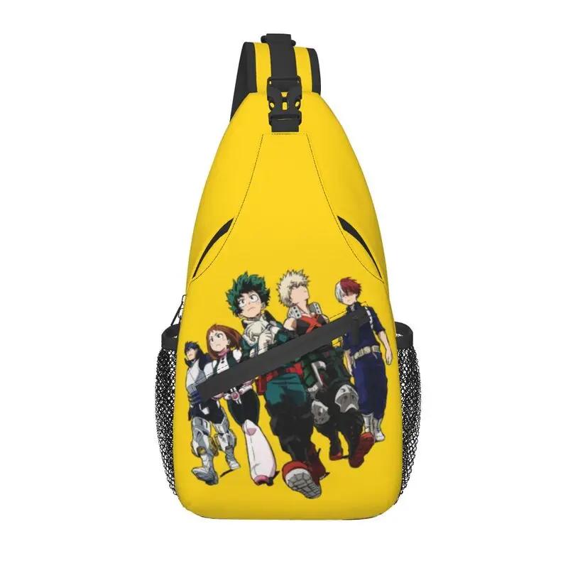 Сумка-слинг для велоспорта, кемпинга, мужской рюкзак Hero Academia Crossbody Chest Backpack через плечо