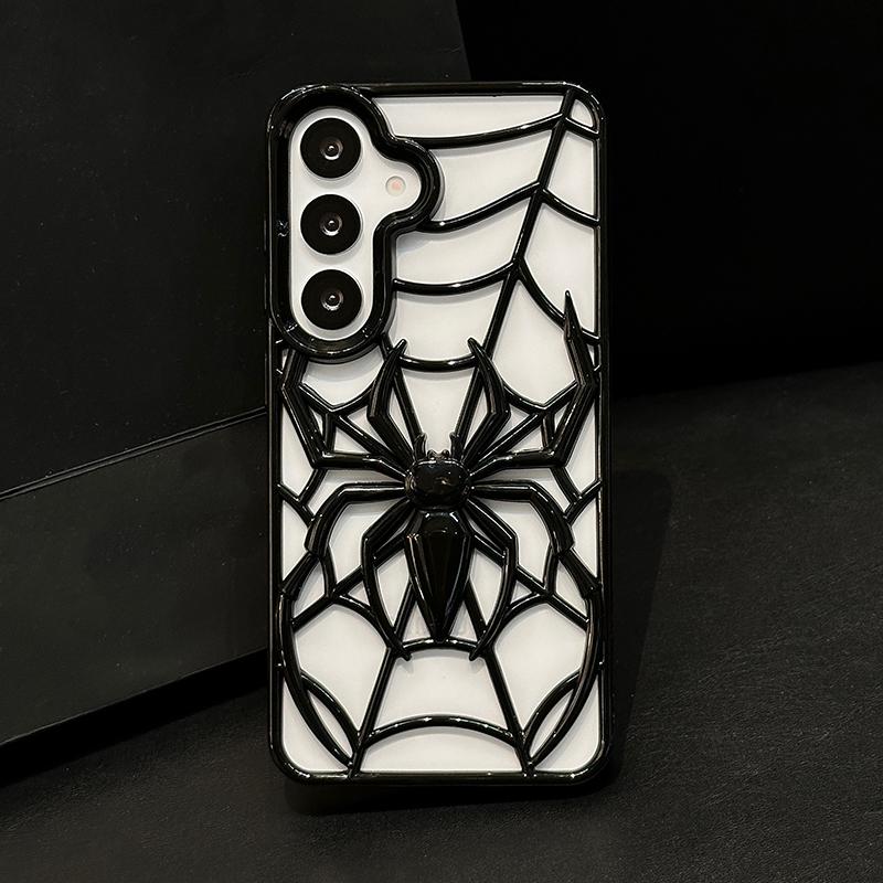 Забавный 3D полый чехол-паук для телефона Samsung Galaxy S25 S24 S23 S22 Ultra Plus S23FE S24FE Задняя крышка с теплоотводом