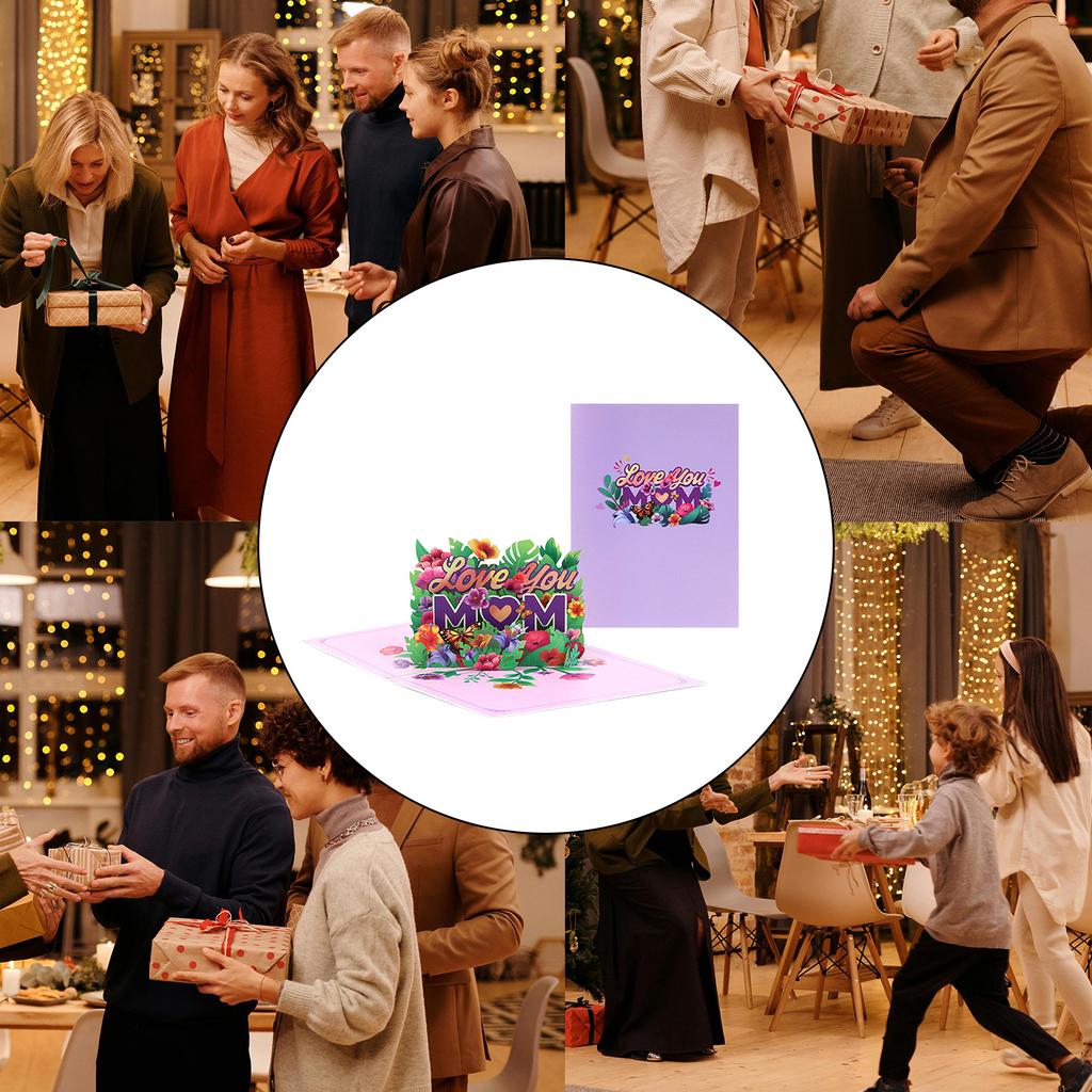 Сделанная вручную 3D поздравительная открытка ко Дню матери Сделанная вручную 3D открытка Письмо для мамы Поздравительная открытка Бумажная поздравительная открытка ко Дню матери