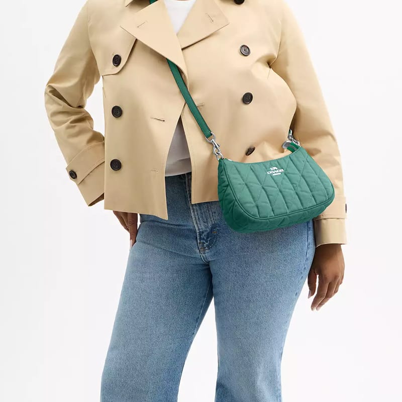 COACH Teri Denim Handbag, Shoulder Bag Medium Women's Ivy & Green CBG86-SVY2S