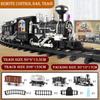 New Children Electric RC Train Railway Toys Simulation Of Track Programming Classical Steam Christmas Train Children Gift