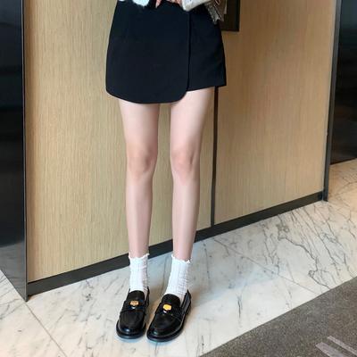 ~ Версия из коровьей кожи~ Маленькие кожаные туфли женские натуральная кожа золотая пряжка толстый каблук толстая подошва