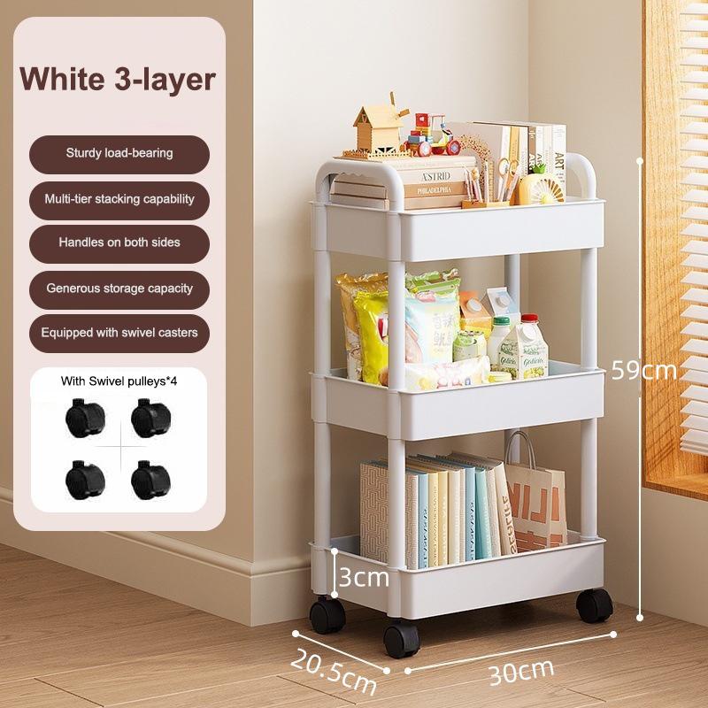 Бытовая тележка для напольного хранения, многофункциональная кухонная тележка для хранения, передвижное хранилище с колесами, многофункциональное применение