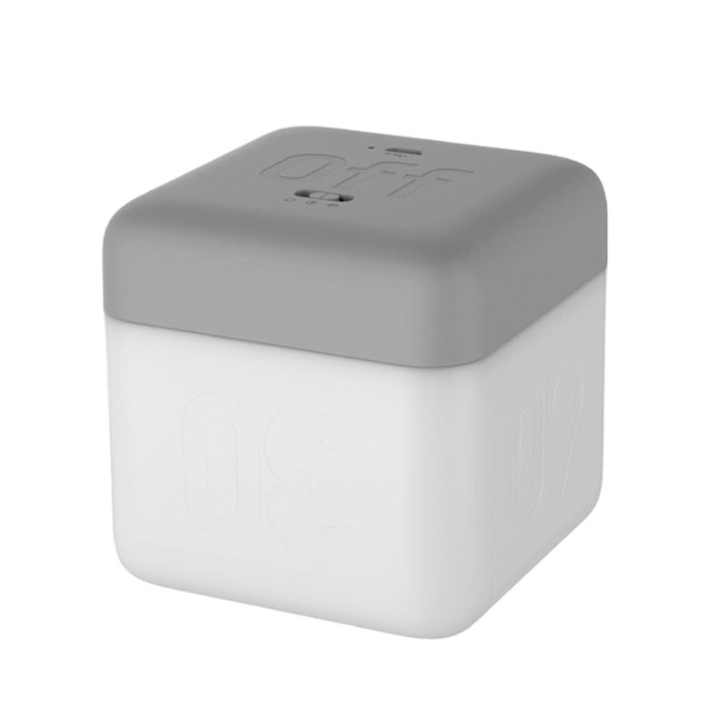 Светодиодный ночник с таймером, USB-перезаряжаемый, квадратный, с перекидным переключателем, регулируемой яркостью, прикроватная настольная лампа с таймером 5/15/30/60 минут