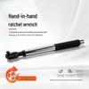 Extended Heavy-Duty 72-Tooth Right-Angle Three-in-One Ratchet Wrench: Manual, Electric, Pneumatic for Auto Repair