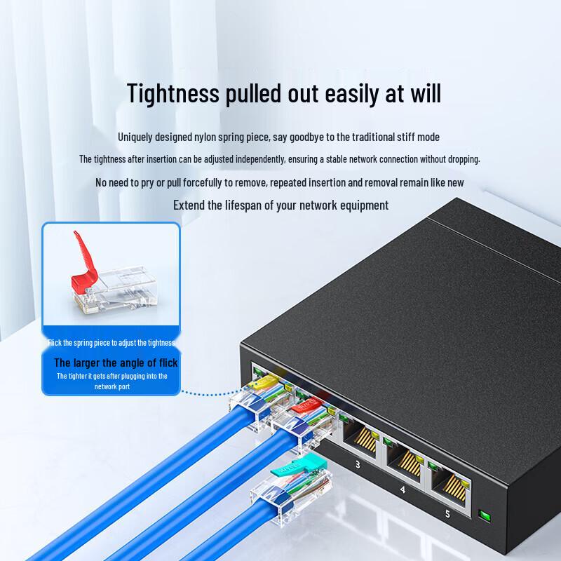 SAMZHE Cat5e RJ45 Network Connector Crystal Plug