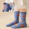 5Pairs Soft Boy's Mid-Tube Socks Dingdang Car High Elasticit Fashionable Winter Clothes Children's Fashion of Animals 1-14Years
