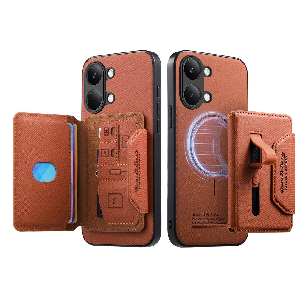 Роскошный кожаный чехол для телефона Poco X8 X7 Pro 2-в-1 Съемный Магнитный Кошелек-Карта для Magsafe для Xiaomi Poco X8 Pro Max Чехол
