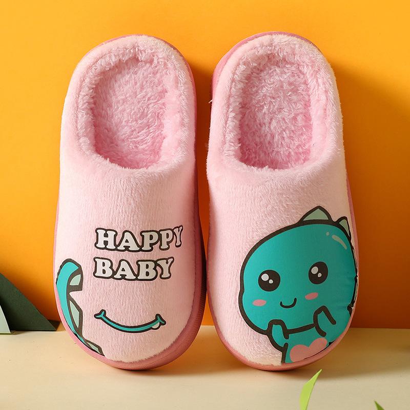 3-10 Years Old Warm Children's Cotton Slippers Cartoon Indoor Parent-child Anti Slip Floor for Boys and Girls Cotton Shoes