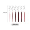 6Pcs/Set Tea Cake Snack Fork Dinnerware Cutlery Colorful Fork Set Mirror Stainless Steel Tableware Dessert Fruit Fork Silverware