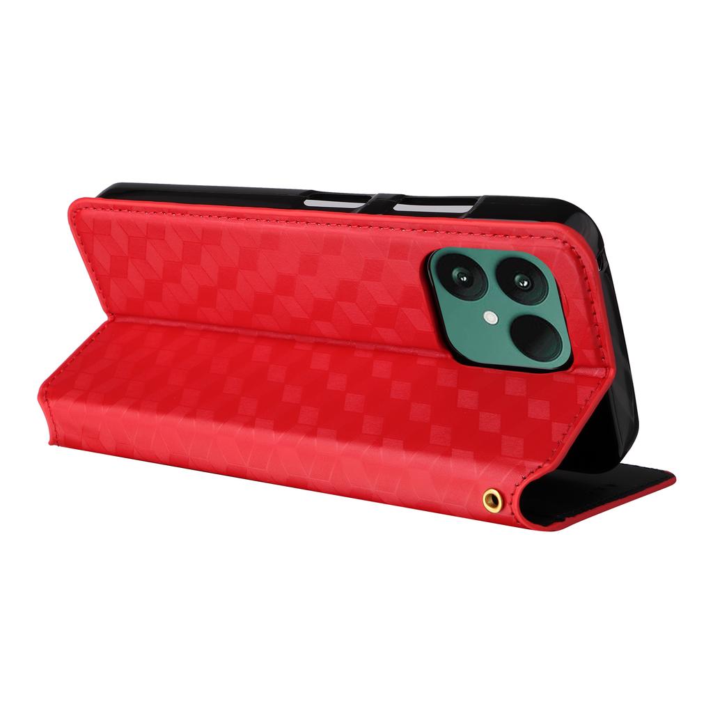 For Fairphone 6 Case Wallet Rhombus Imprinted Leather Phone Cover