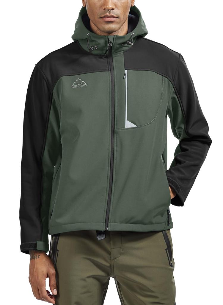 [Gopune] Мужская куртка Soft Shell для активного отдыха, водоотталкивающая военная парка, термобелье для скалолазания, джемпер, верхняя одежда, походная одежда, горная парка с