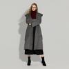 Women's Loose Fit Hooded Merino Wool Blend Coat