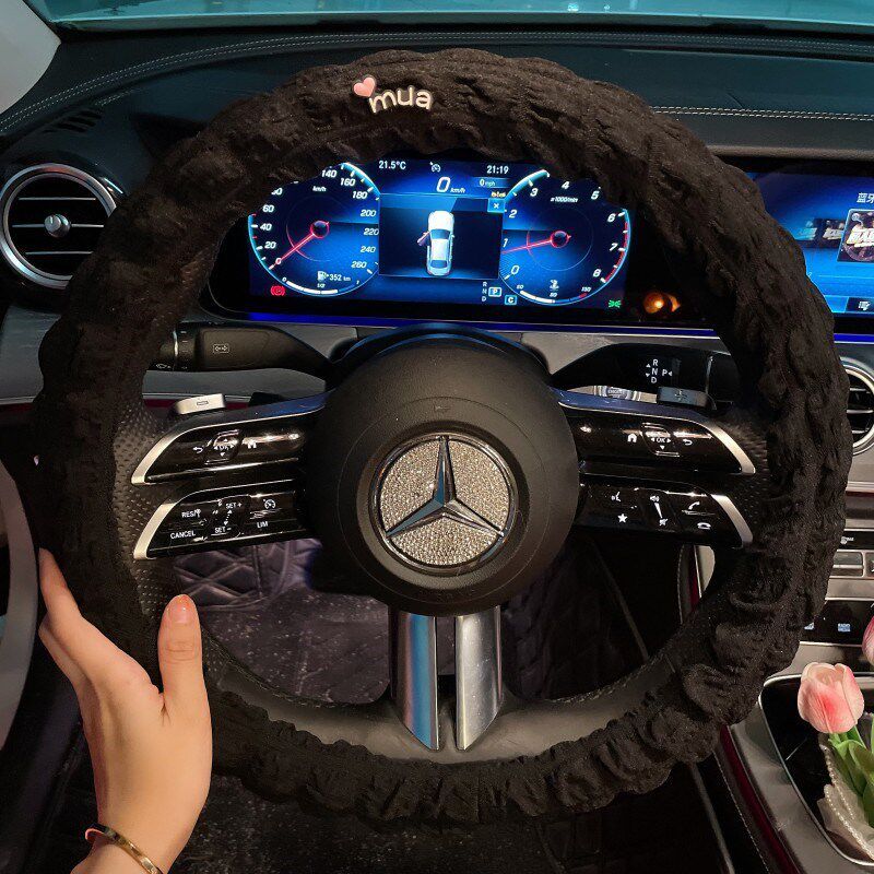 Car Steering Wheel Cover Cute Goddess Style Summer 2024 Korean Cartoon Non-Slip Sweat-Absorbent Ultra-Thin Handle Cover Car Accessories
