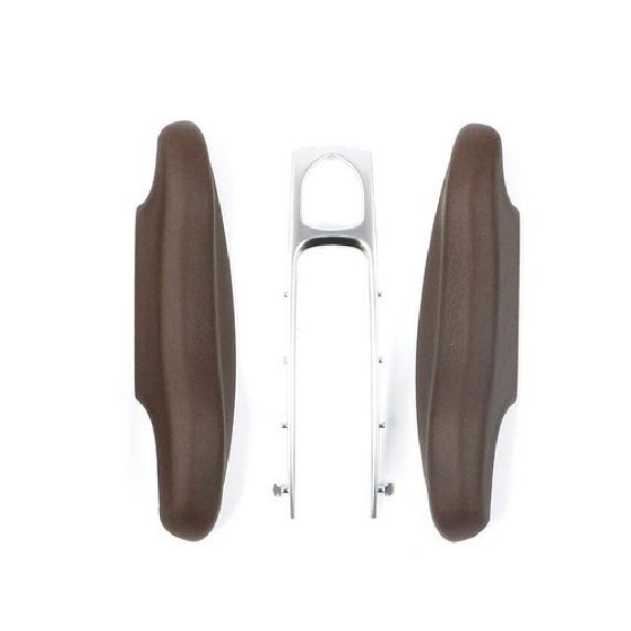 Real Leather Side + Silver Middle Car Remote Key Case For Porsche Panamera 17 18