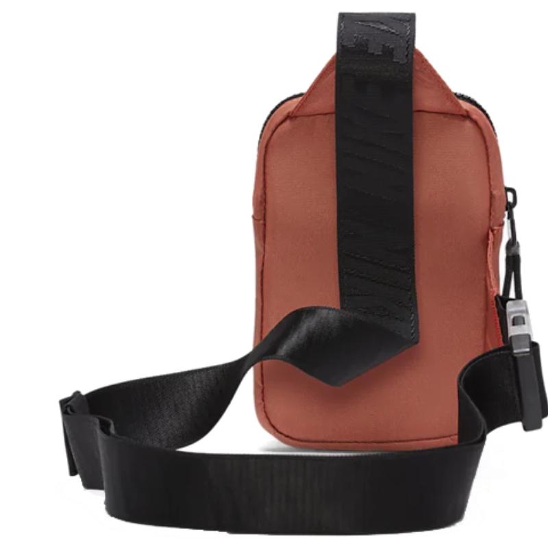 Nike Полиэстеровая сумка-слинг, поясная сумка обычная унисекс цвет травы/апельсиновая кожура, повседневная CV1064-842