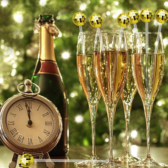 12 шт., пластиковые палочки для смешивания, прозрачные полезные 19,5 см, диско-шар, мешалка для напитков Swizzle