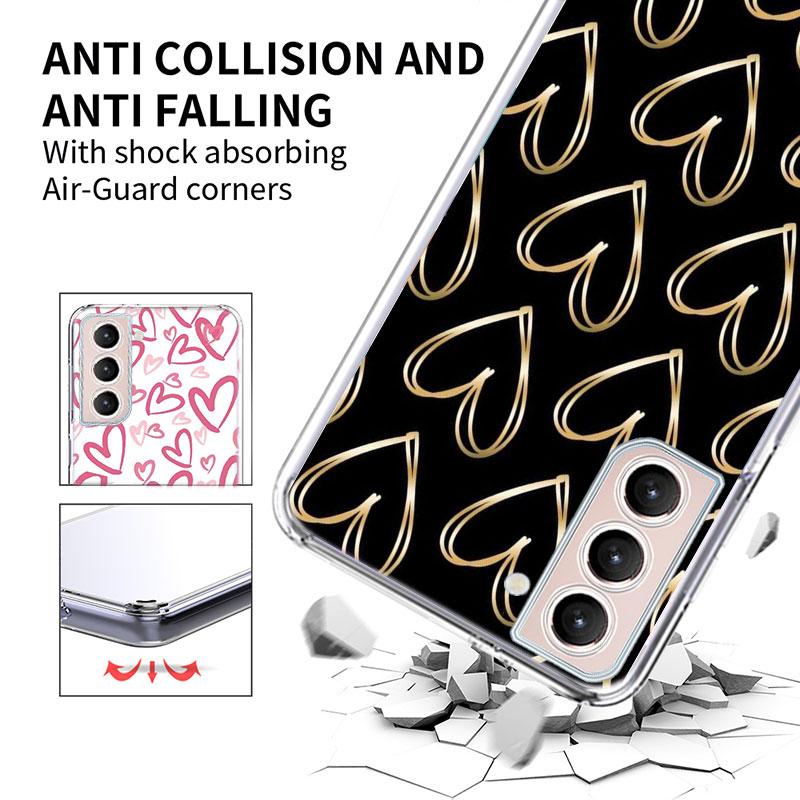 Люби свое сердце с чехлом для телефона Love Heart Shape Для Galaxy A14 A24 A34 A54 Samsung A02S A12 A22 A32 A42 A52 A72 A13 A33 A53 5G A03 A0