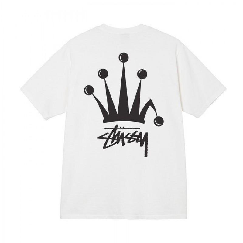 Stussy Style Short Sleeve T-Shirts Men Women Loose Fit Casual Tees Multiple Graphic Color Options