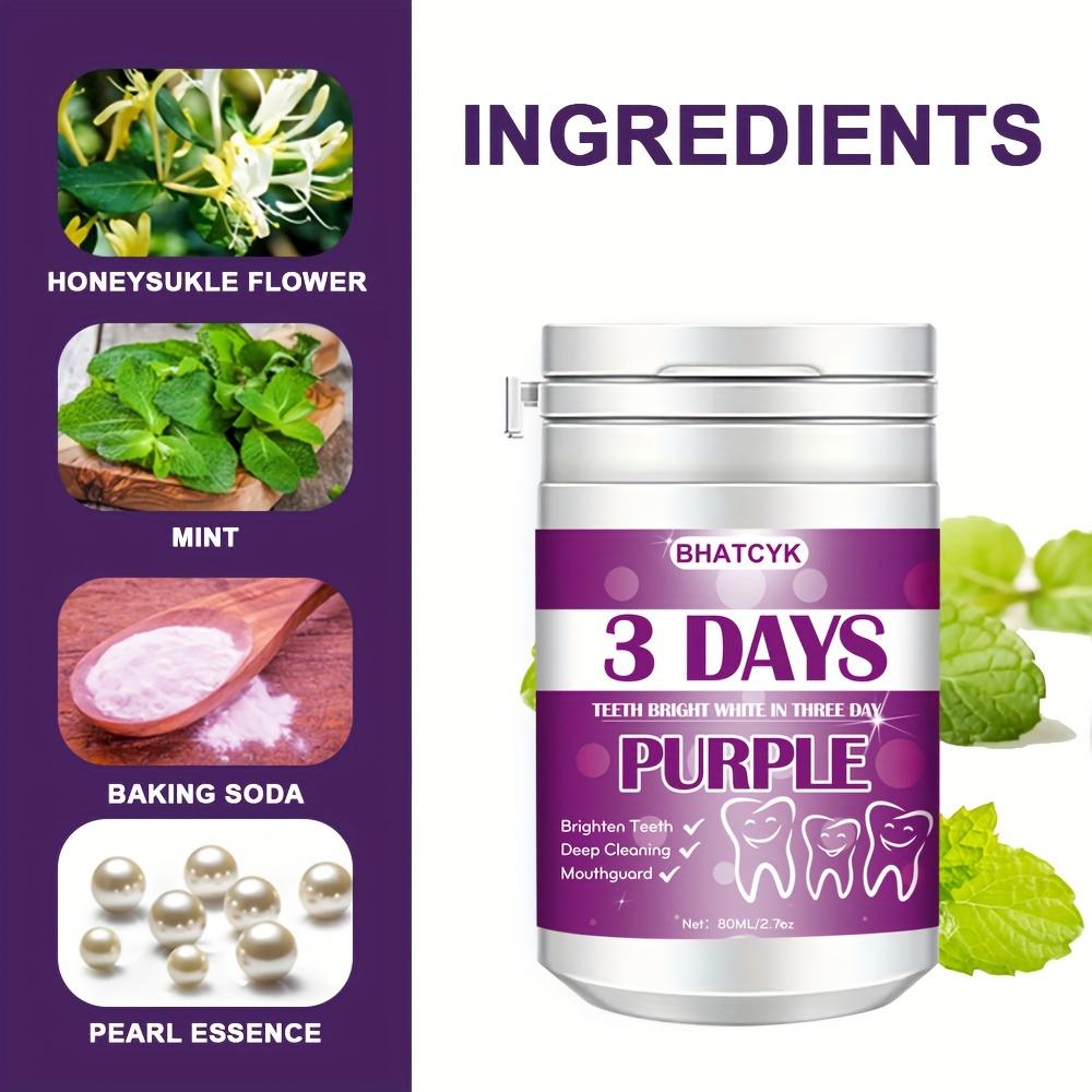 1pc Purple Teeth Cleaning Powder Teeth Polishing Tooth Deep CleaningPowder Tooth Cleaning Powder For Daily Life