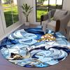 Cookie Run Kingdom Round Area Rug,Carpet Rug for Living Room Bedroom Sofa Playroom Decor,Non-slip Floor Mat19