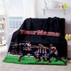 Atletico Madrid Personalized Text Blanket Lightweight Personalized Blanket Durable Comfort Suitable for Living Room Picnics Sofa Chair