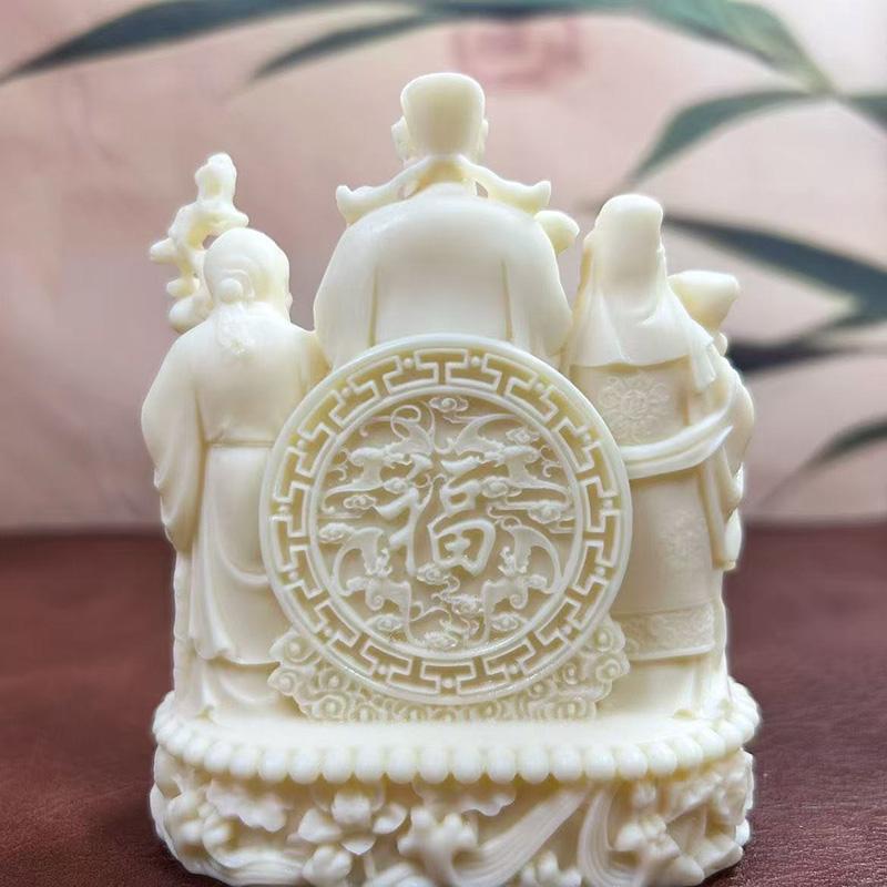 Скульптуры Фу Лу Шоу и Фигурки Китайские Мифологические Персонажи Дом Комната Офис Богатство Удача Декор Фэн-шуй Подарок
