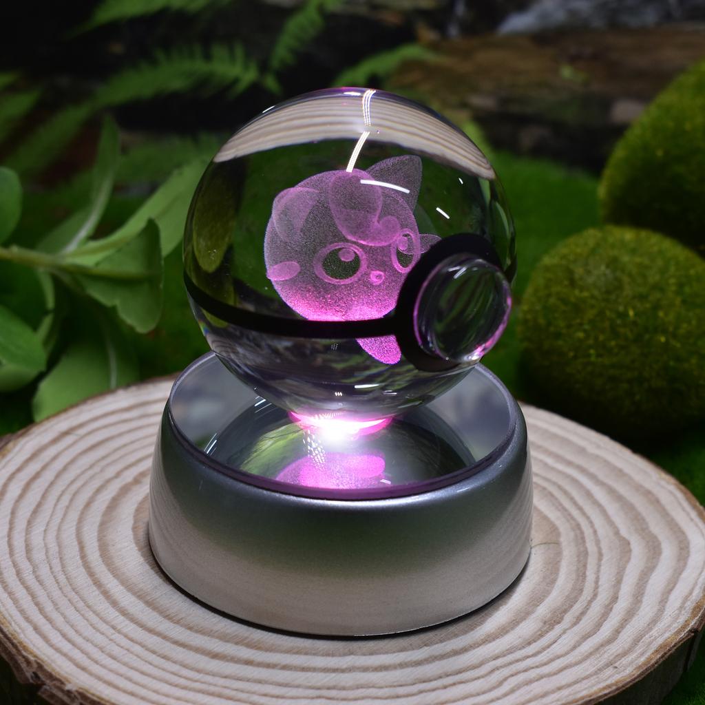 Cute Cartoon Pikachu Gengar Charizard Crystal Elf Ball Indoor Creative Night Light Decoration Friend's Holiday Gift