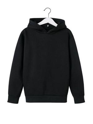 Детское худи однотонного цвета с возможностью персонализации - Пуловер без рисунка для спорта и игр