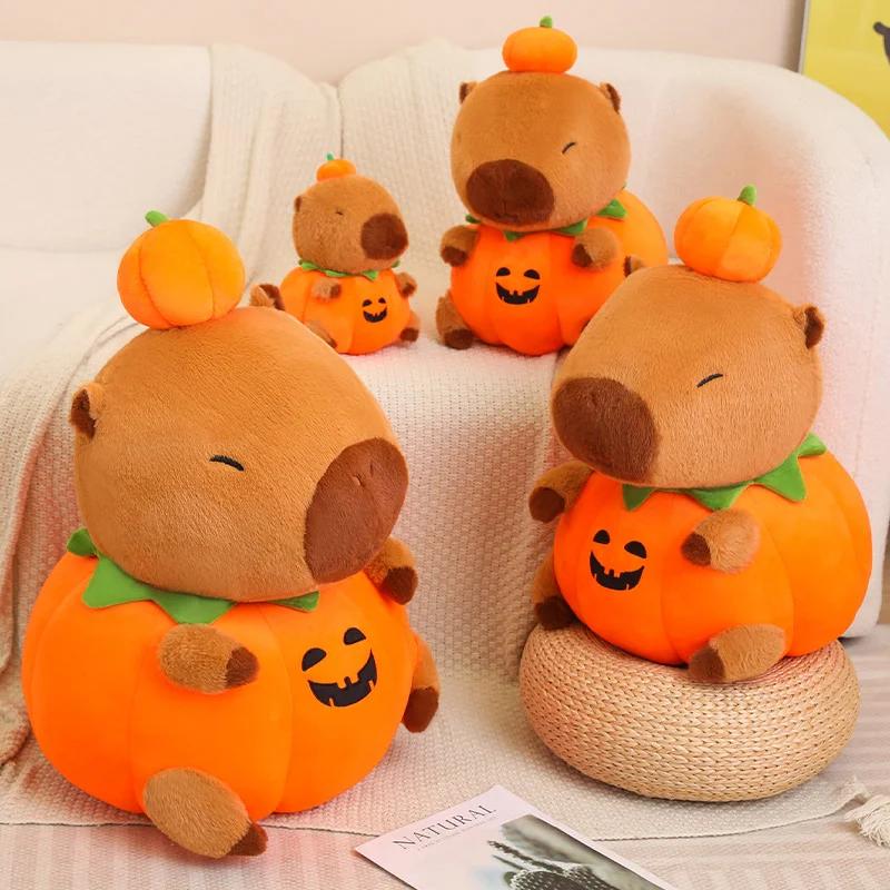 25cm Cute Creative Capybara Pumpkin Capybara Stuffed Lovely Capybara Halloween Celebration Birthday Holiday Gift