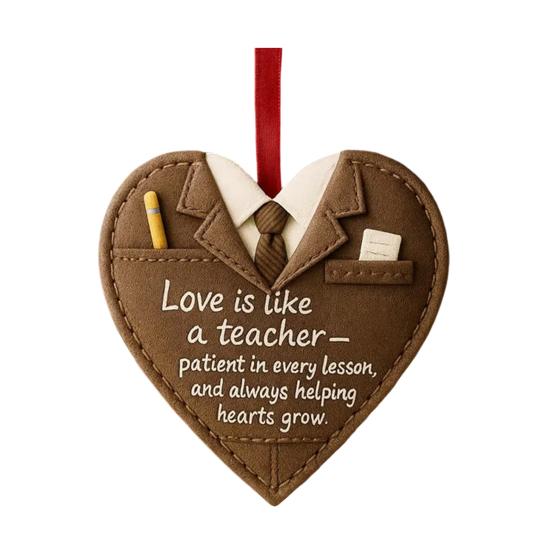 Рождественское украшение в форме сердца 2D акриловый шарм для зеркала заднего вида автомобиля Любовь как