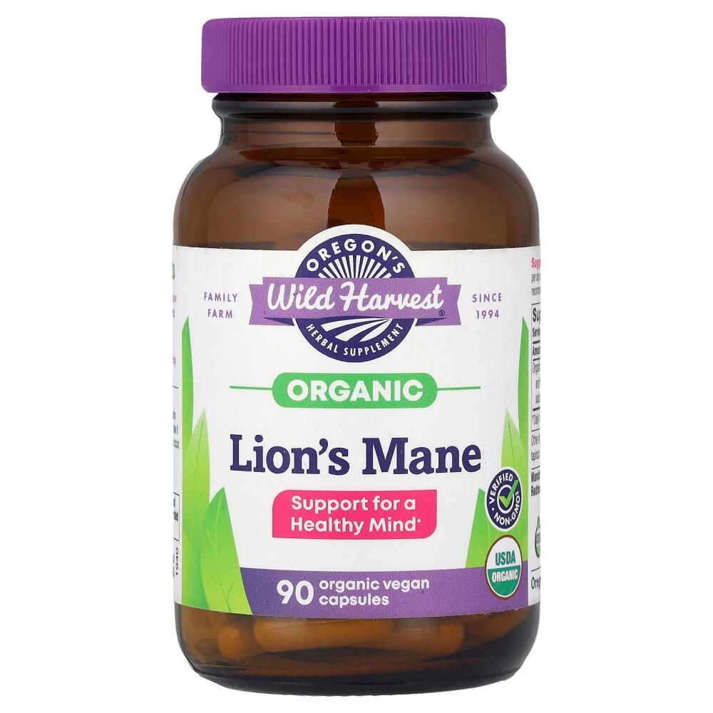 Oregon's Wild Harvest Lion's Mane Mushroom Veggie Capsules, 90 Count