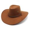 American Western Cowboy Hat Suede Outdoor Sun Hat Men'S Riding Hat Big Brim Cowboy Hat