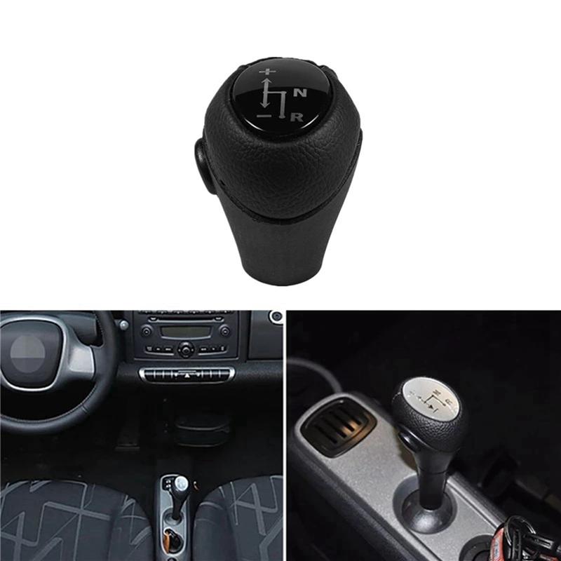 2X Auto Leather Automatic Gear Shift Knob Lever Shifter For Mercedes Benz Smart Fortwo Roadster 450 451 Brabus Fortwo-A99D