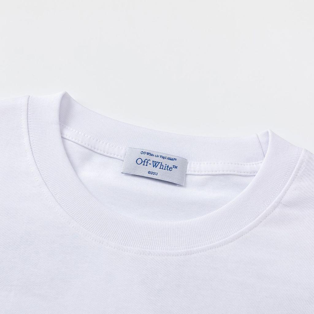 Off-White 2025 Spring/Summer New Blur LOGO Arrow Round Collar Short Sleeved Men's and Women's T-shirts