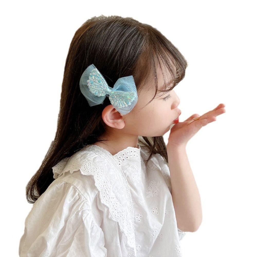 10pcs Mesh Bow Side Barrettes Princess Lace Headwear Beautiful Hair Clip  for Girls