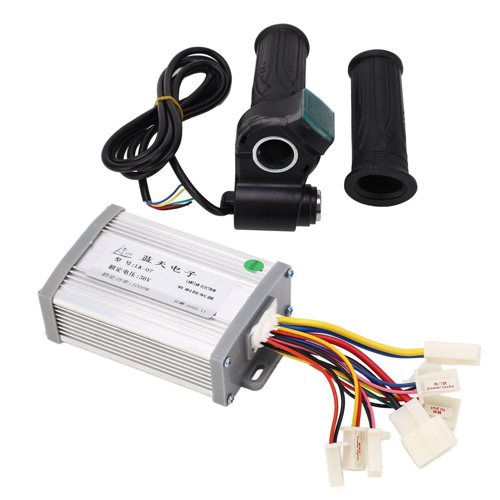 Electric Bike Brushed Motor Controller 36V 1000W Speed Control Set with Throttle