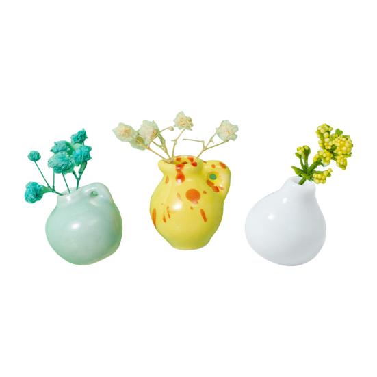 3 шт. 3D ваза для цветов магнит на холодильник домашний офис кухонный шкафчик холодильник мини керамическая ваза магнитное украшение орнамент