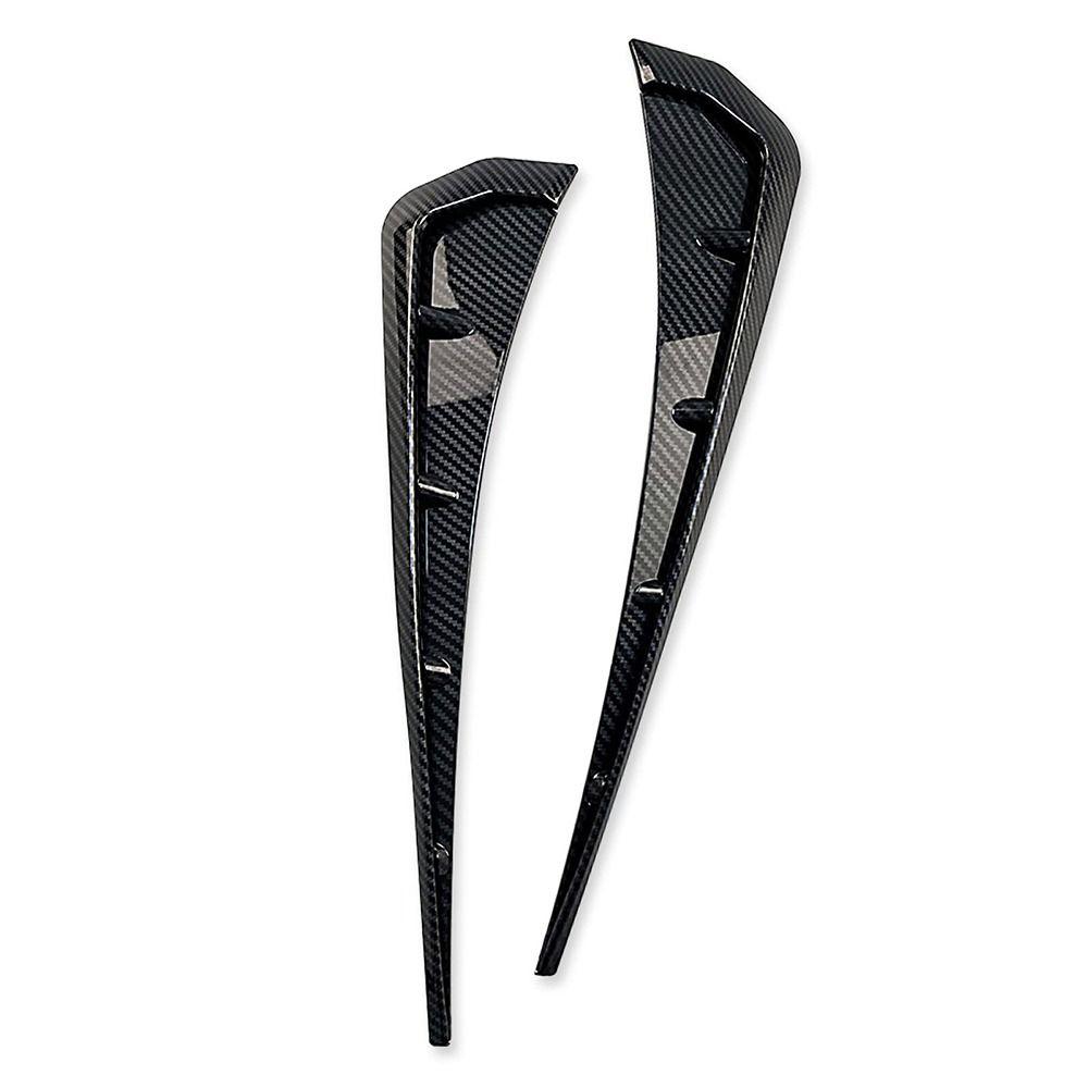 PCS Universal Air Flow Decorative Compatible Fender Sticker ABS Car Fender Side Vents Black Spoiler